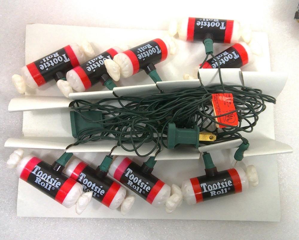 1990’s Vintage Tootsie Roll Halloween Candy 10 String Light Set NOS