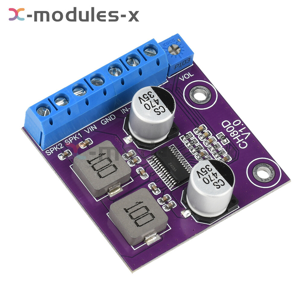 80W Stereo Voice Audio Amplifier Module Class D Amplifier Board Player Module