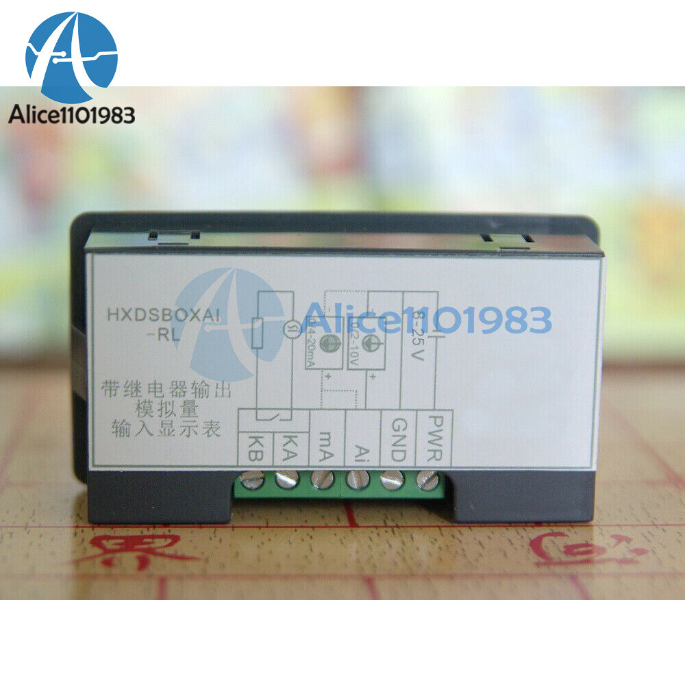 Digital Display Meter 0-10V 0-20mA 2-10V 4-20mA Analog Input Display Meter