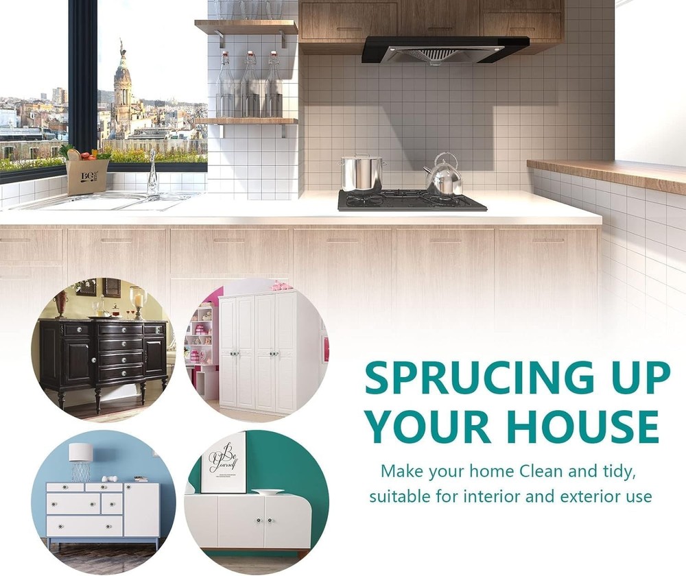 Ceramic Knobs for Cabinets and Drawers Handmade Gold Grey Dresser Pull Handle...