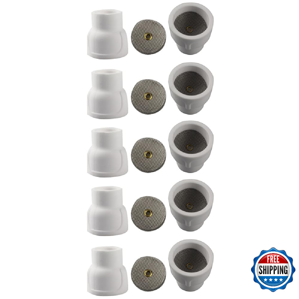 Vaphy #12 Ceramic TIG Welding Cup 10-Pack White