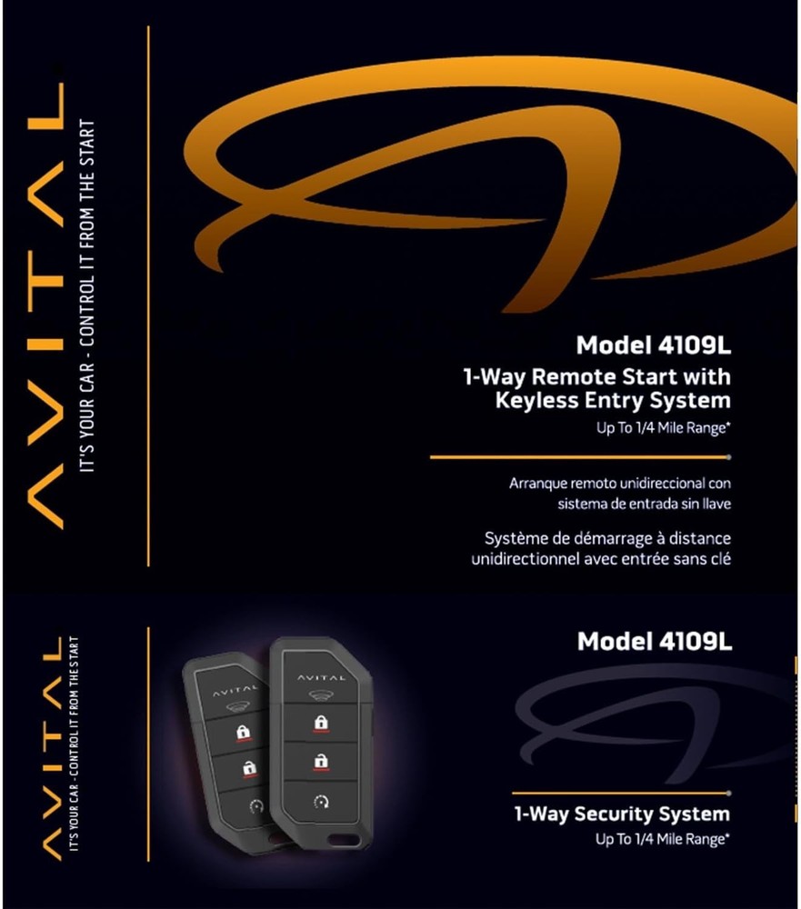 1-Way Remote Start System with Two 4-Button Remotes