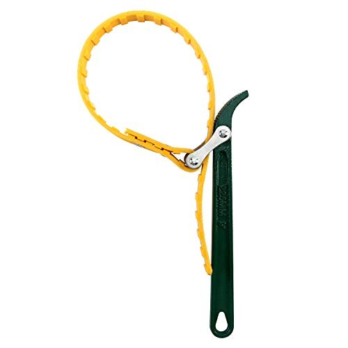 9" Belt Strap Wrench, Multi-Purpose Adjustable Strap Oil Filter 9" (1 pack)