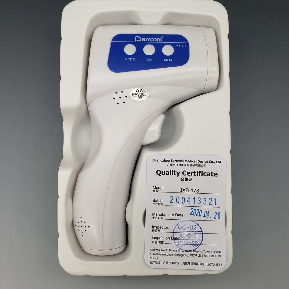 Berrcom JXB-178 Non-Contact Handheld Infrared Forehead Thermometer Surface Temp.