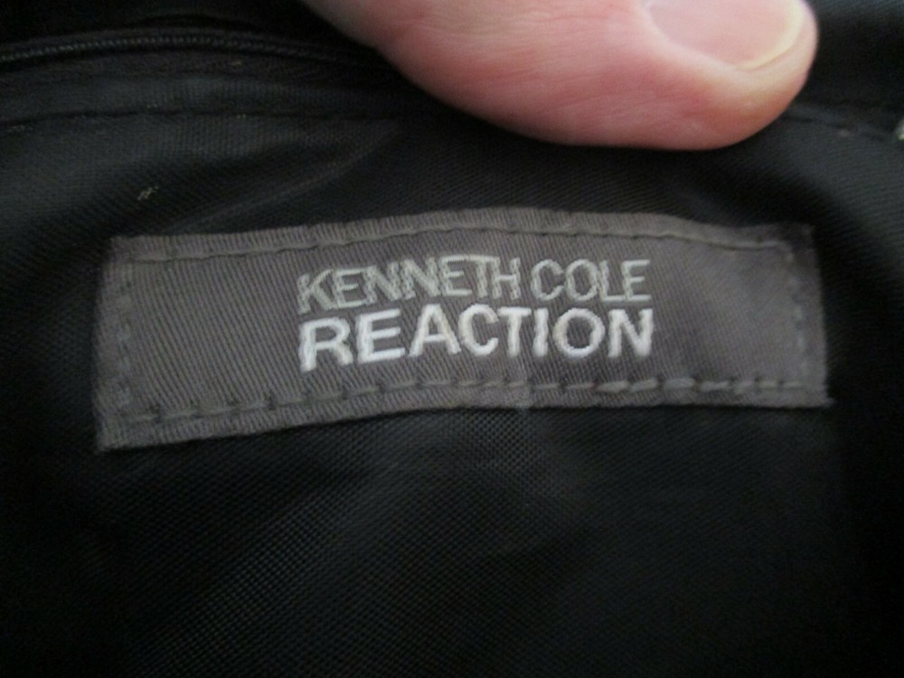 Kenneth Cole Reaction Black Quilted Leather Strap Clutch
