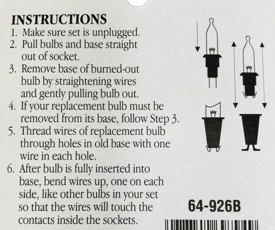 7 volt Christmas Light Bulbs Clear Mini Replacement for 15 19 Light String 10 Pk