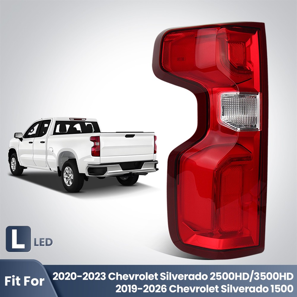 LED Tail Light For 2019-2026 Chevy Silverado 1500 w/ Bulb Driver Side 84678149