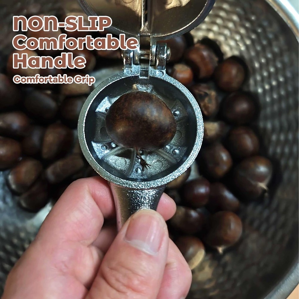 4-Piece Chestnut Cutter, Nut Cracking Set with Cutter medium, whit