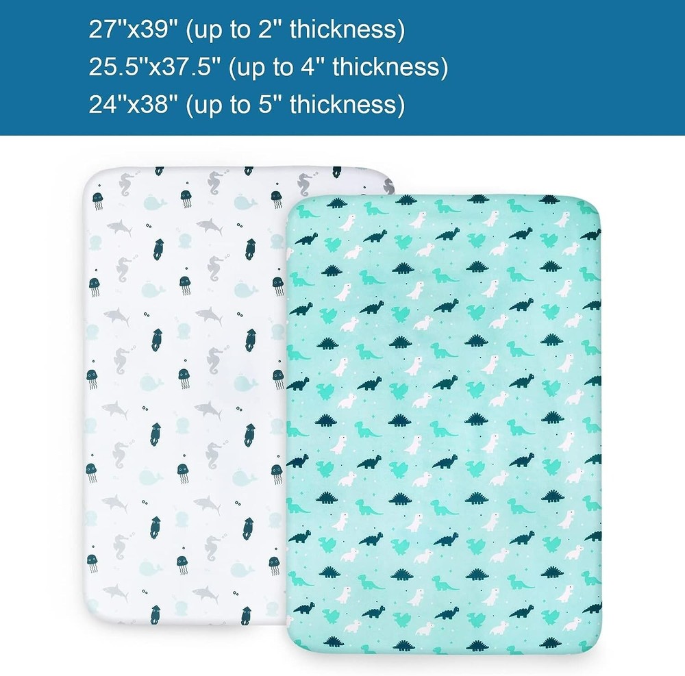 Soft Pack N Play Mattress Sheets Fits Graco Pack N Play Mini Crib Sheets 2 Pack