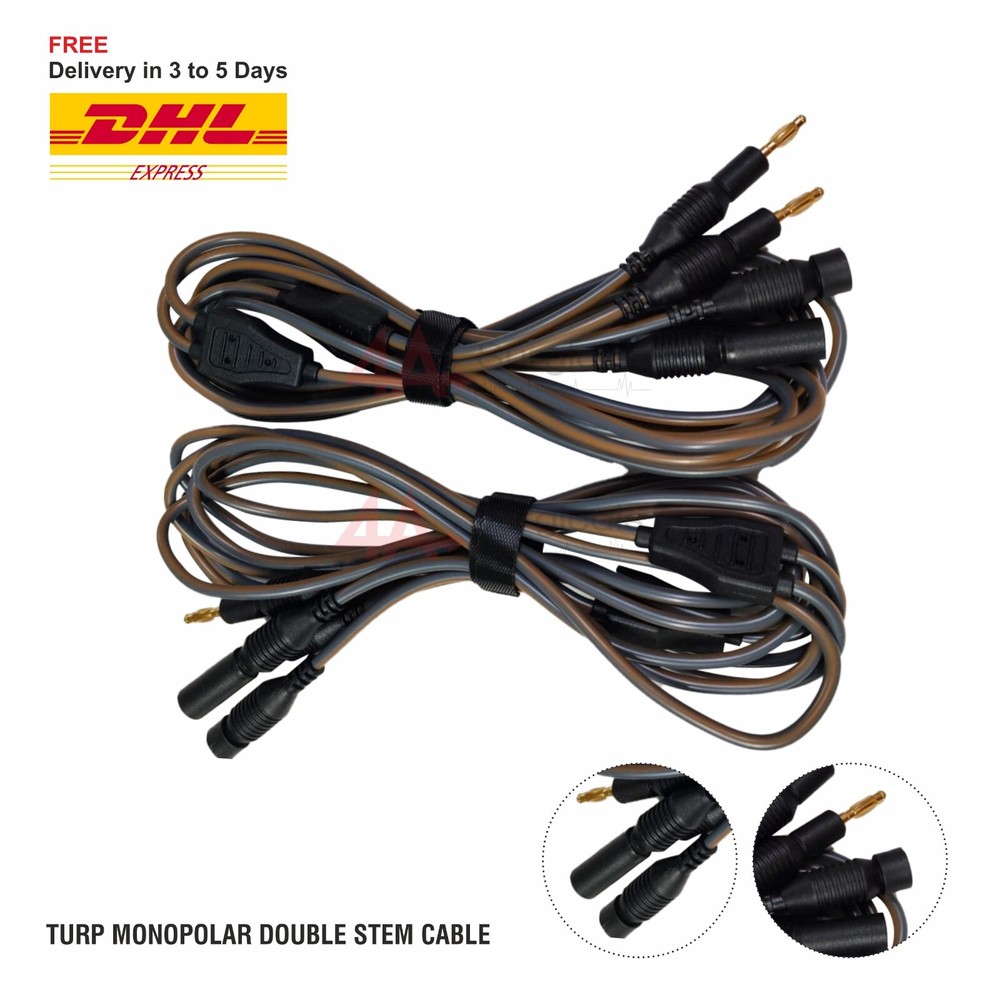 4A MONOPOLAR TURP HIGH FREQUENCY DOUBLE STEM CABLE