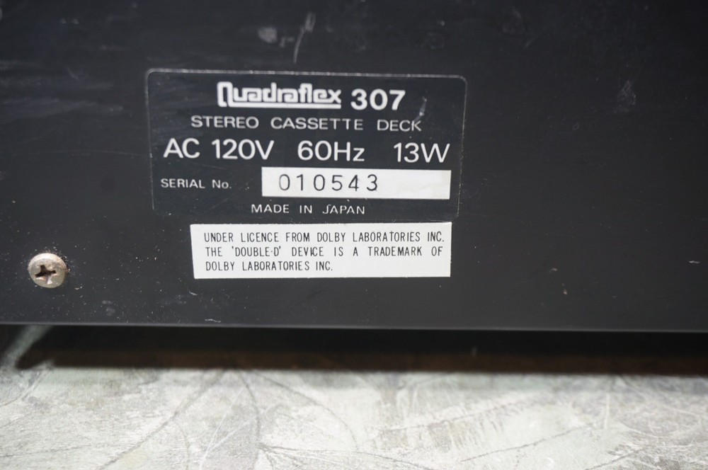 Quadraflex 307 Stereo Cassette Deck