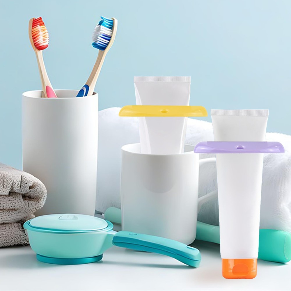 4Pcs Toothpaste Squeezer,Plastic Tube Squeezer Color