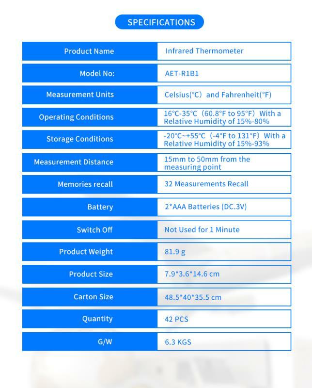 Infrared Thermometer Forehead