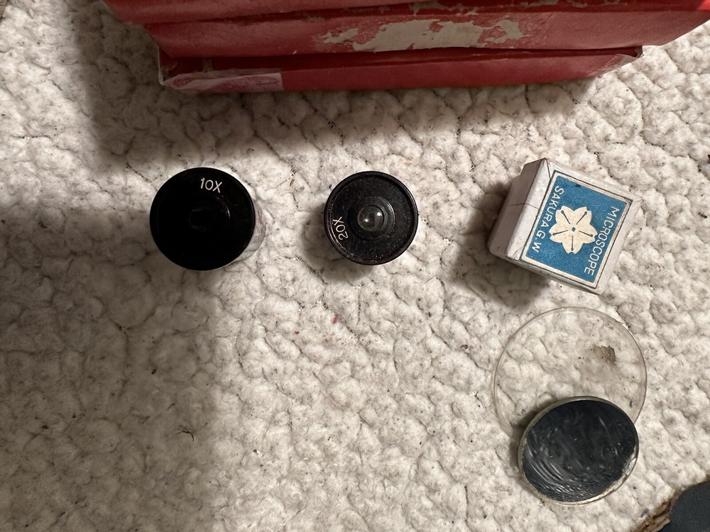 Vintage Sans & streiffe Microscope Kit