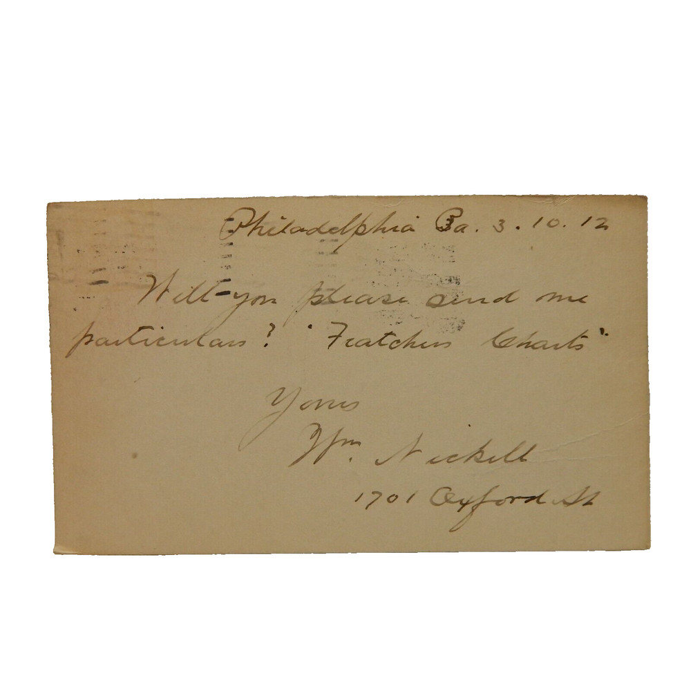 UX24 WILLIAM McKINLEY POSTAL CARD POSTMARKED 1912