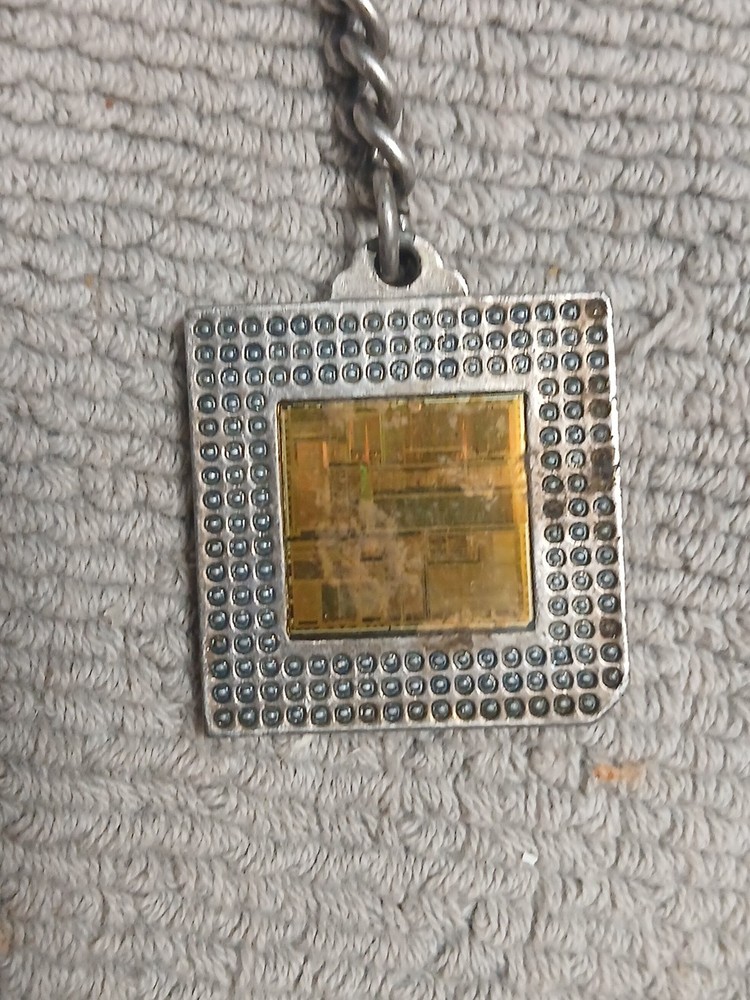 Vintage Intel Inside Pentium Processor Keychain CPU Collectible Tech Memorabilia