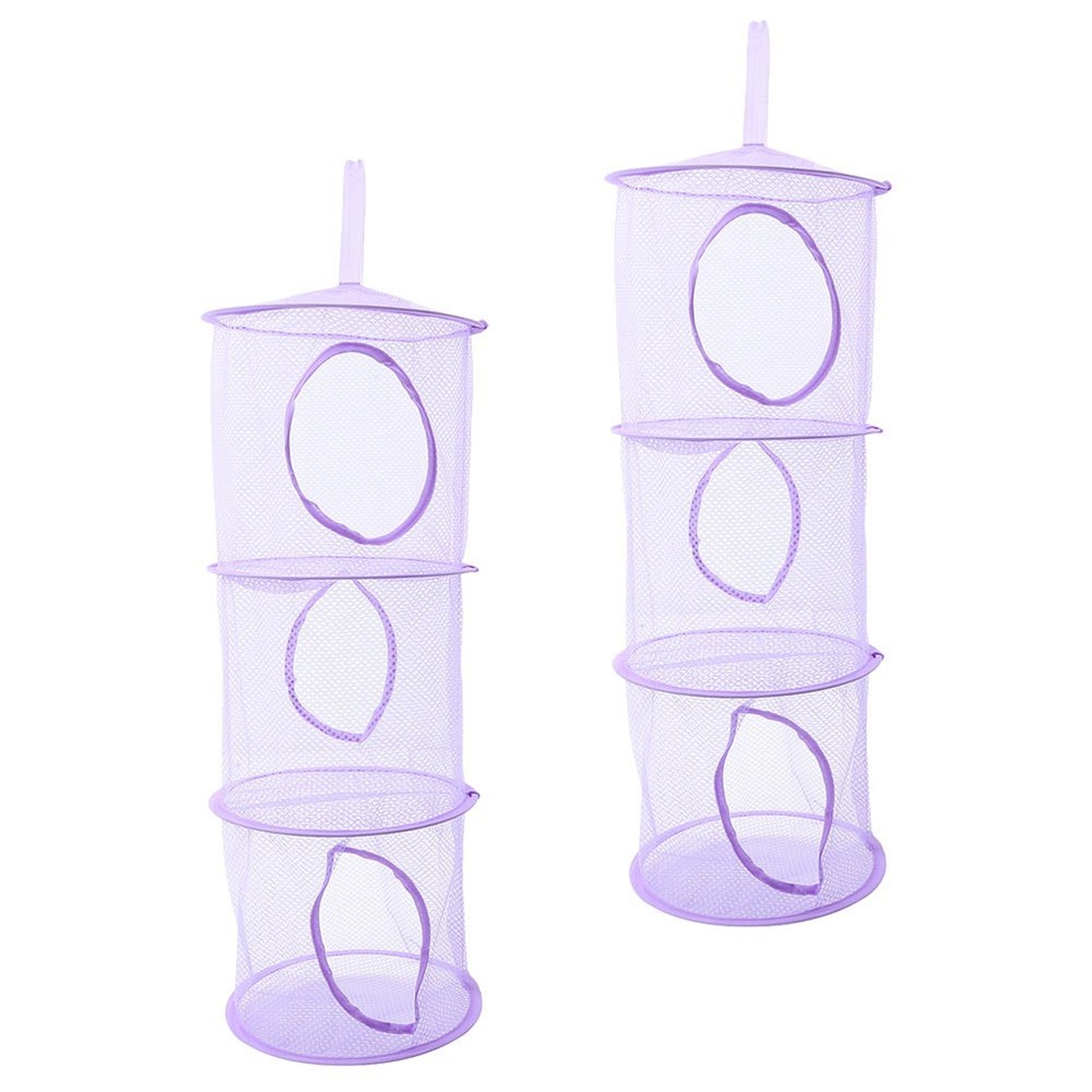 2 Pcs Practical Stuffed Animal Storage Hammocks Foldable Hanging Net