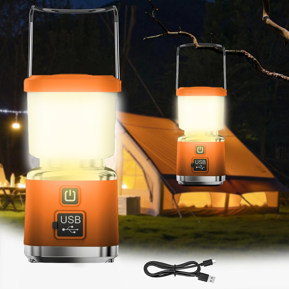Portable LED Camping Lantern USB Rechargeable Lamp Super Bright Emergency Light