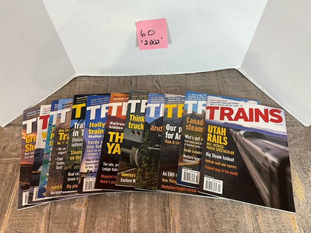 Trains Magazine Bundle #60 Year 2002