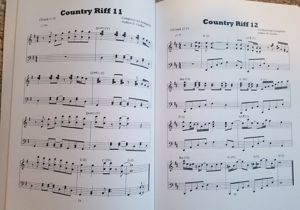 Country Riffs for Piano/Keyboards Book/audio files
