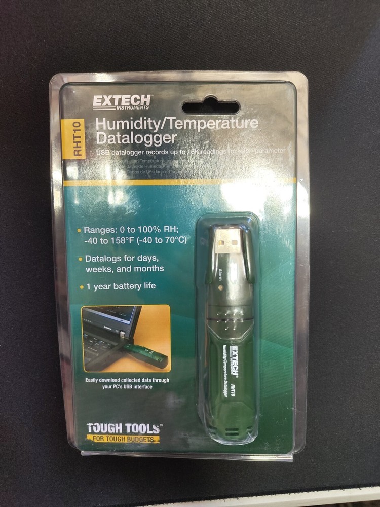 Extech Datalogger RHT10 Temperature and Humidity Recorder Meter