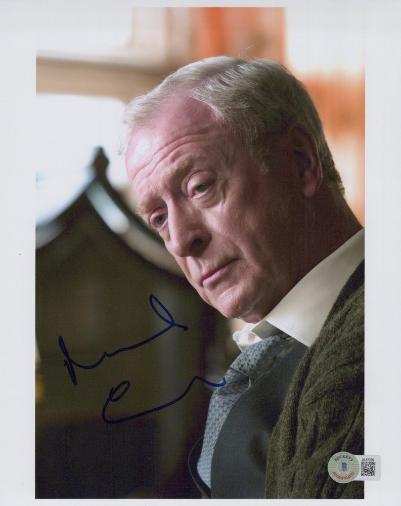 Michael Caine (Batman) signed 8x10 photo Beckett BAS