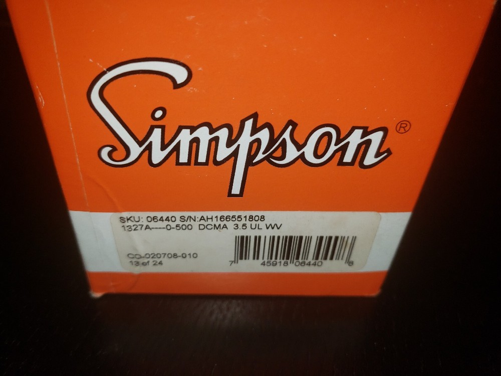 Simpson 1327A 06440 0-500 DCMA 3½" Analog Panel Meter
