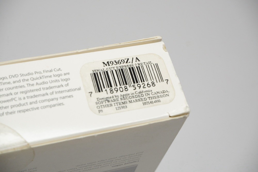 Apple Final Cut Express 2 Software And Manuals