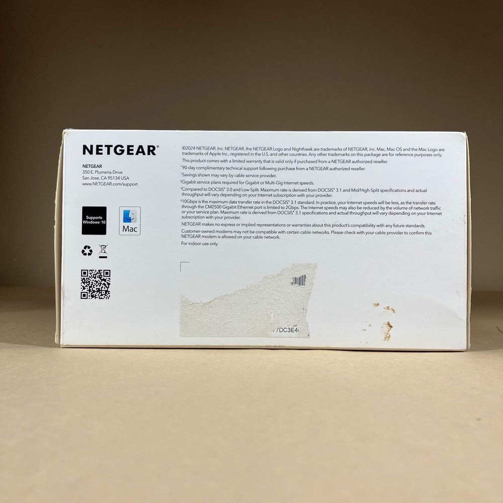 NetGear cm2500 NightHawk Cable Modem 272-13799-01