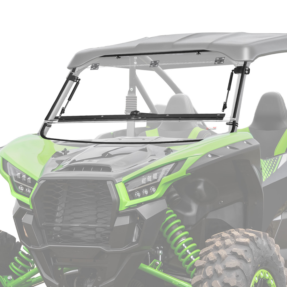 Flip Windshield Clear Front WindshieldFor Kawasaki Teryx KRX 1000 2020-2026