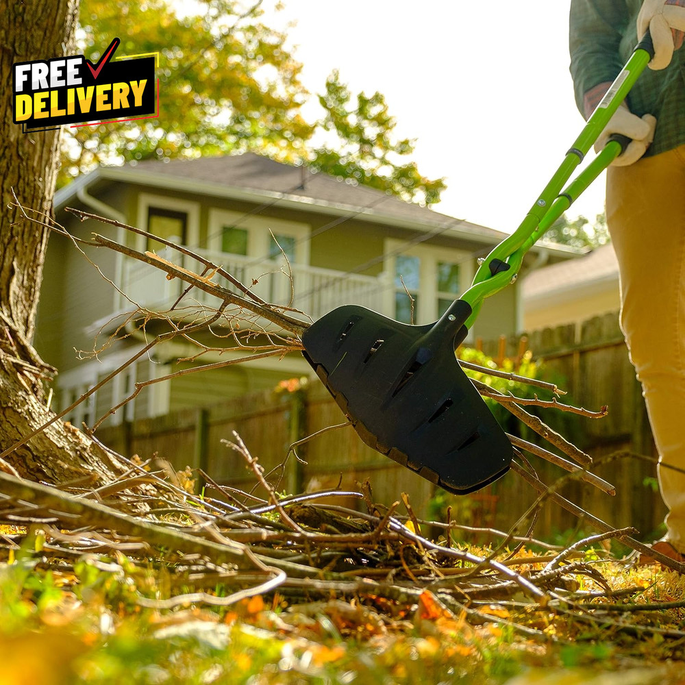 Earthwise 50002 Gator Grabber Telescoping Leaf Clean-Up Tool Green/Black