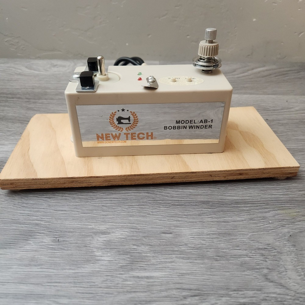 New Tech AB-1 Automatic Bobbin Winder Portable Sewing Machine Accessory White