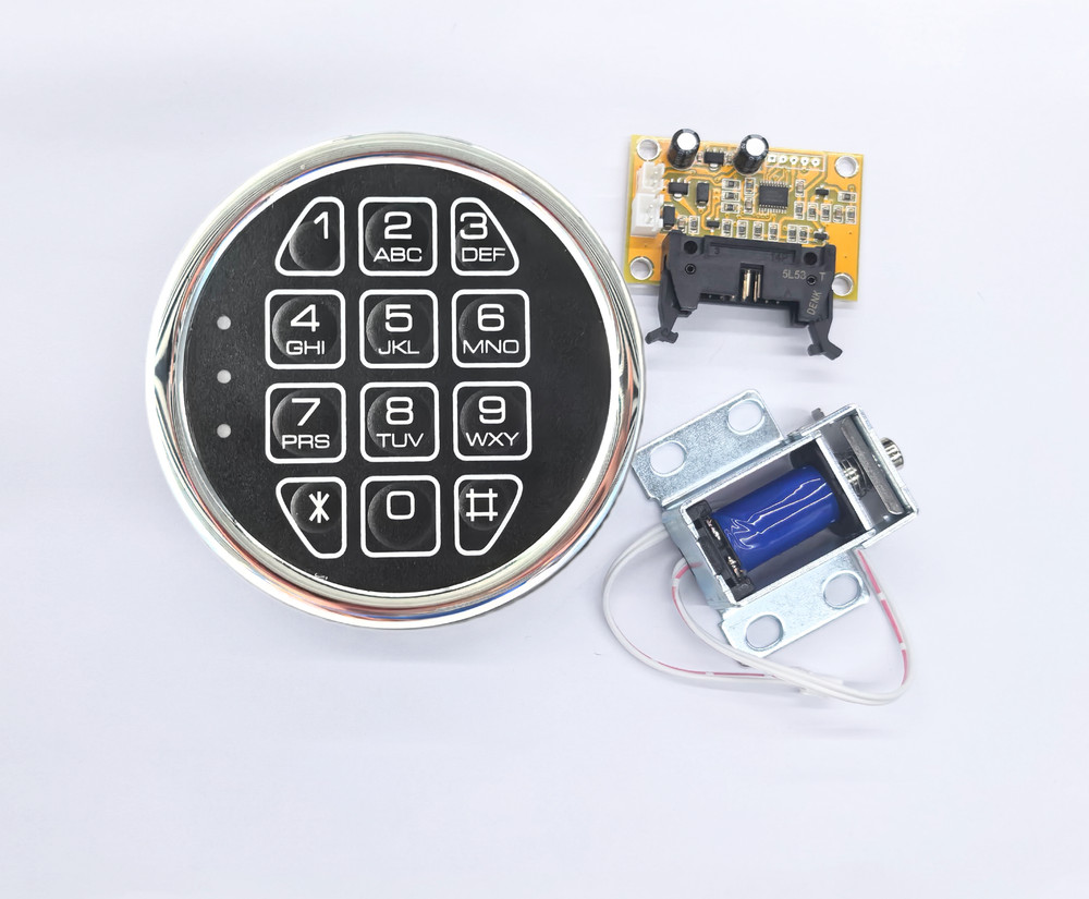 Gun Safe Replacement Lock Chrome Digital Keypad Lock Electronic Solenoid Lock