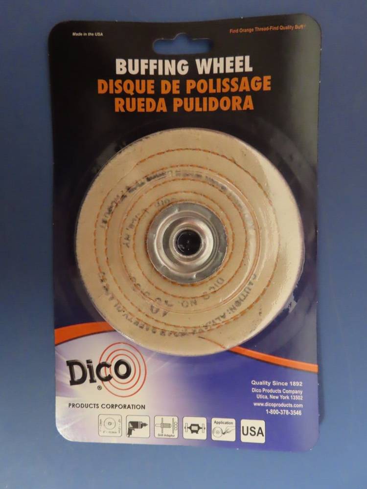 Dico 4" Diameter .5 inches Thick Buffing Wheel 1/2" arbor 527-40-4