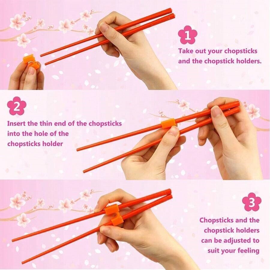 5pcs Chopstick Helper Reusable Chopstick Hinges Connector Practice for Beginners