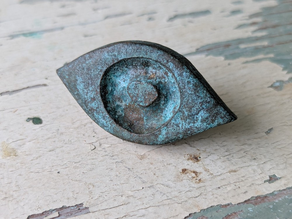 1967 "Antico" Eye by Jerome & Evelyn Ackerman Hand-cast Solid Brass Pull