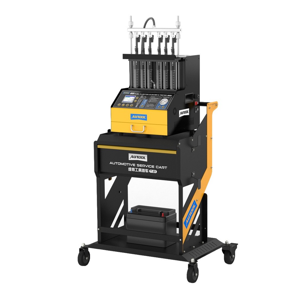 Rolling Tool Cart Mechanic Storage For Fuel Injector Cleaning & Testing Machine