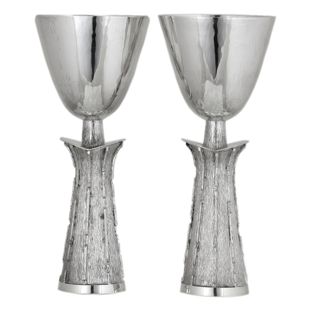 Sterling SILVER - Mid-Century Modern MICHAEL BENSTEAD - Pair Goblets 1973