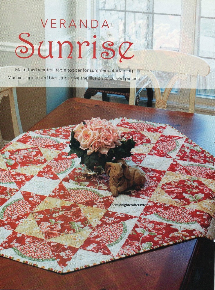 Veranda Sunrise Quilt Pattern Pieced/Applique SM
