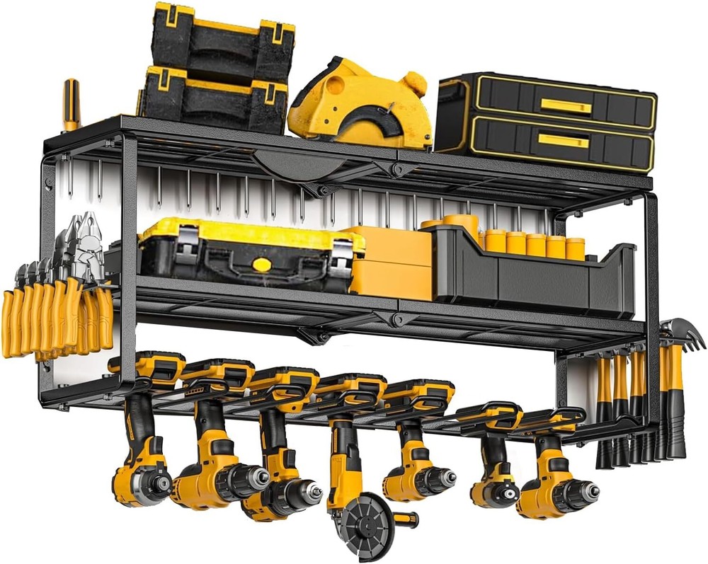 Power Tool Storage Organizer Rack Cordless Drill Tools Rack Holder for Workshop