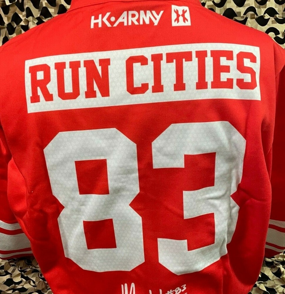 NEW HK Army Run Cities Pull Over Hooded Sweatshirt - Red - Small