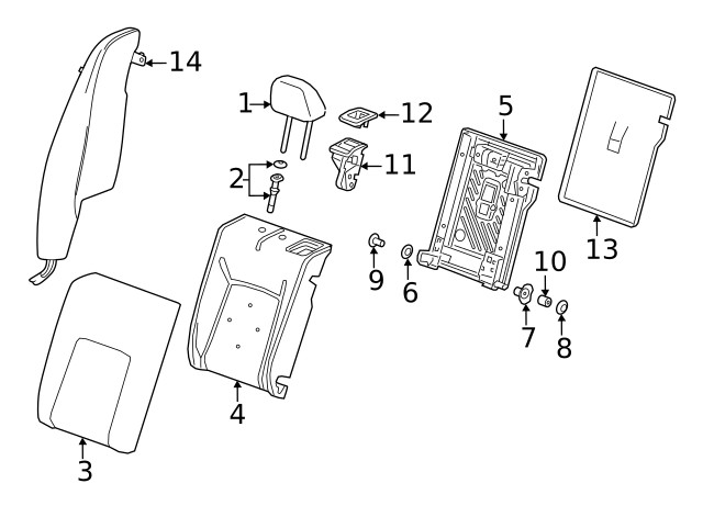 Genuine GM Headrest 42741403