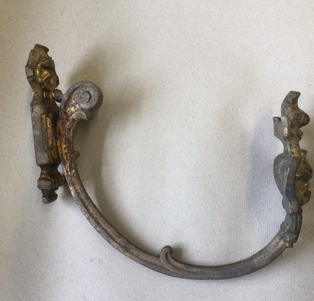 Brass Antique Curtain Holdback Salvaged
