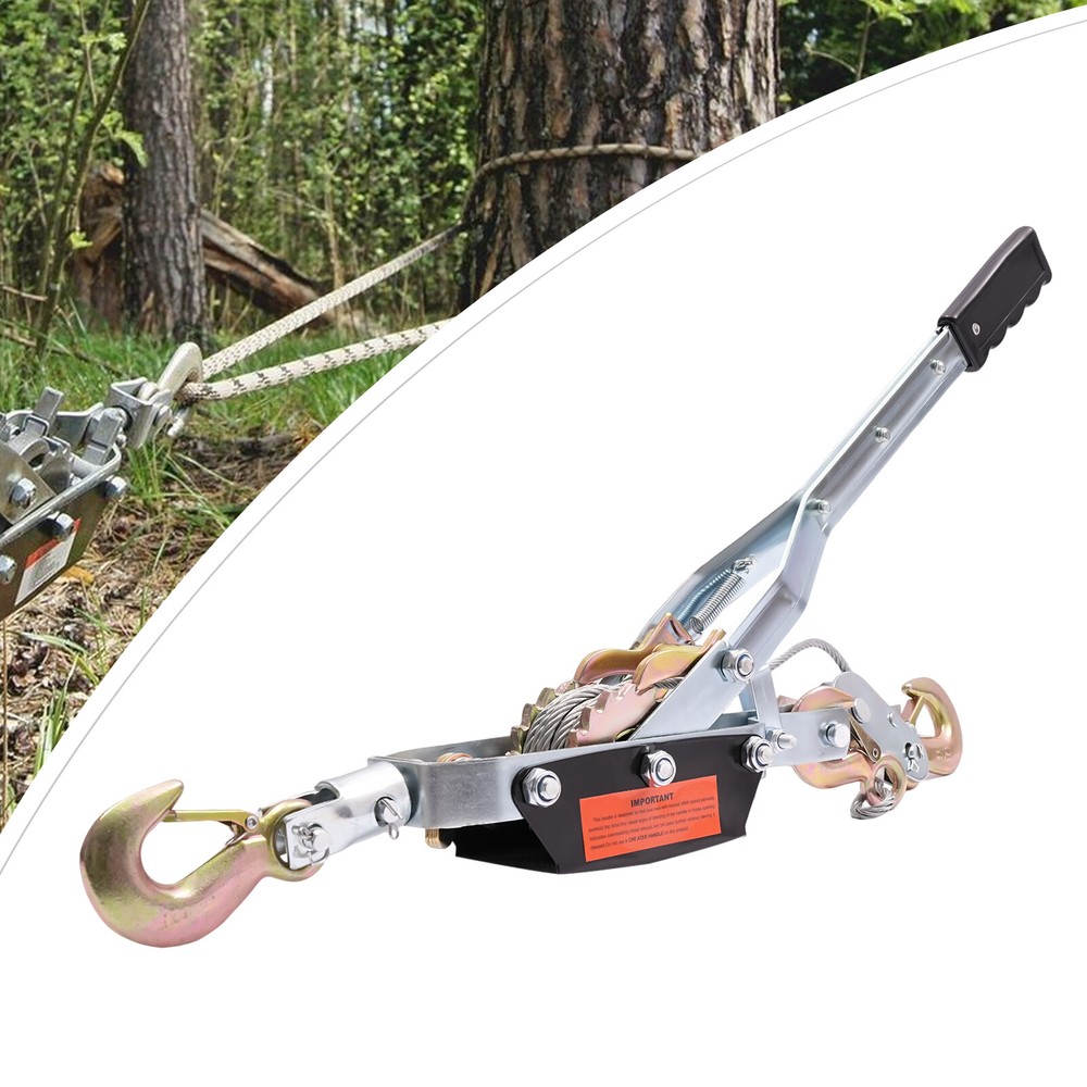 5 Ton Hand Puller Winch Pull Hoist Come Along Cable Heavy Duty 3-Hooks 2-Gears