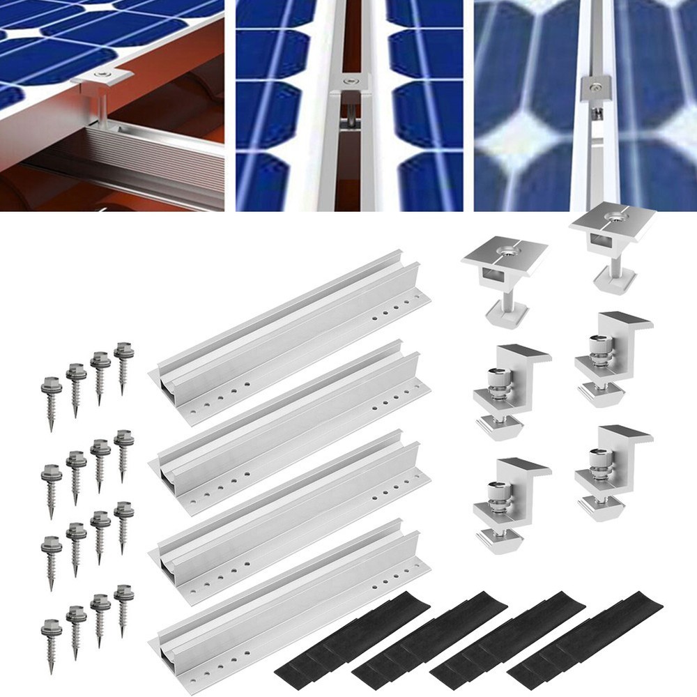 Solar Panel Module Aluminum Bracket Rail Trapezoidal Sheet 30cm Mounting-Rail