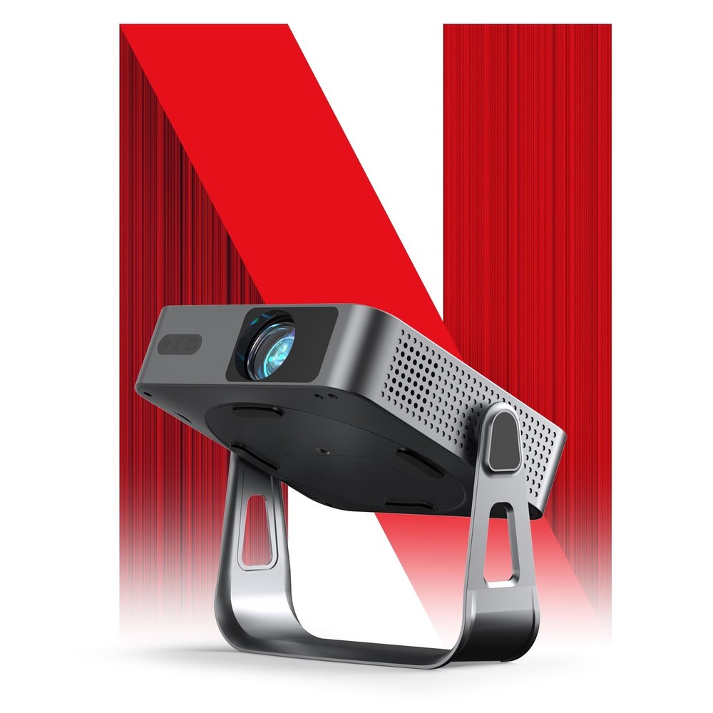 【Thinnest & Netflix-Licensed Projector】Smart Mini Projector with W