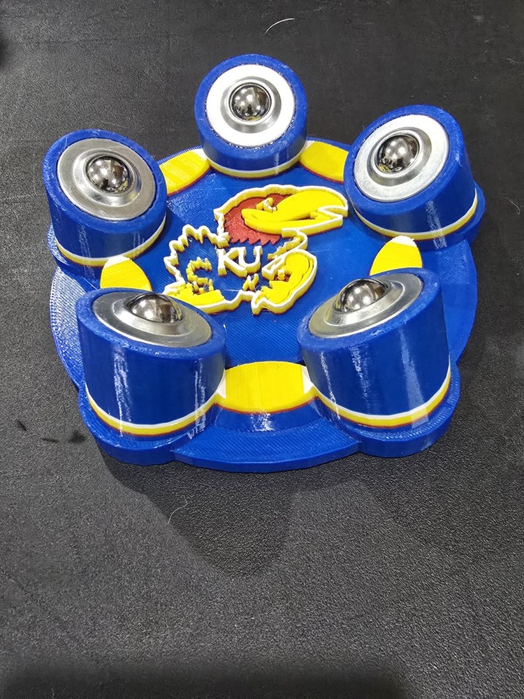 Bowling Ball Spinner - Custom - KU Jayhawks