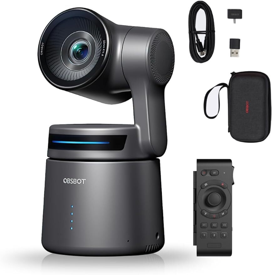 OBSBOT Tail AIR NDI Streaming PTZ Camera Smart RC Controller 4K AIPowered Webcam