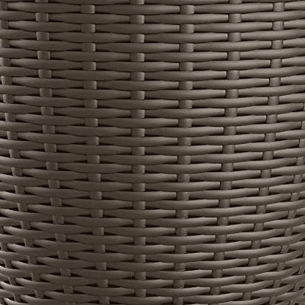 Suncast Willow 18 Inch Diameter Resin Decorative Wicker Patio Planter Pot, Java