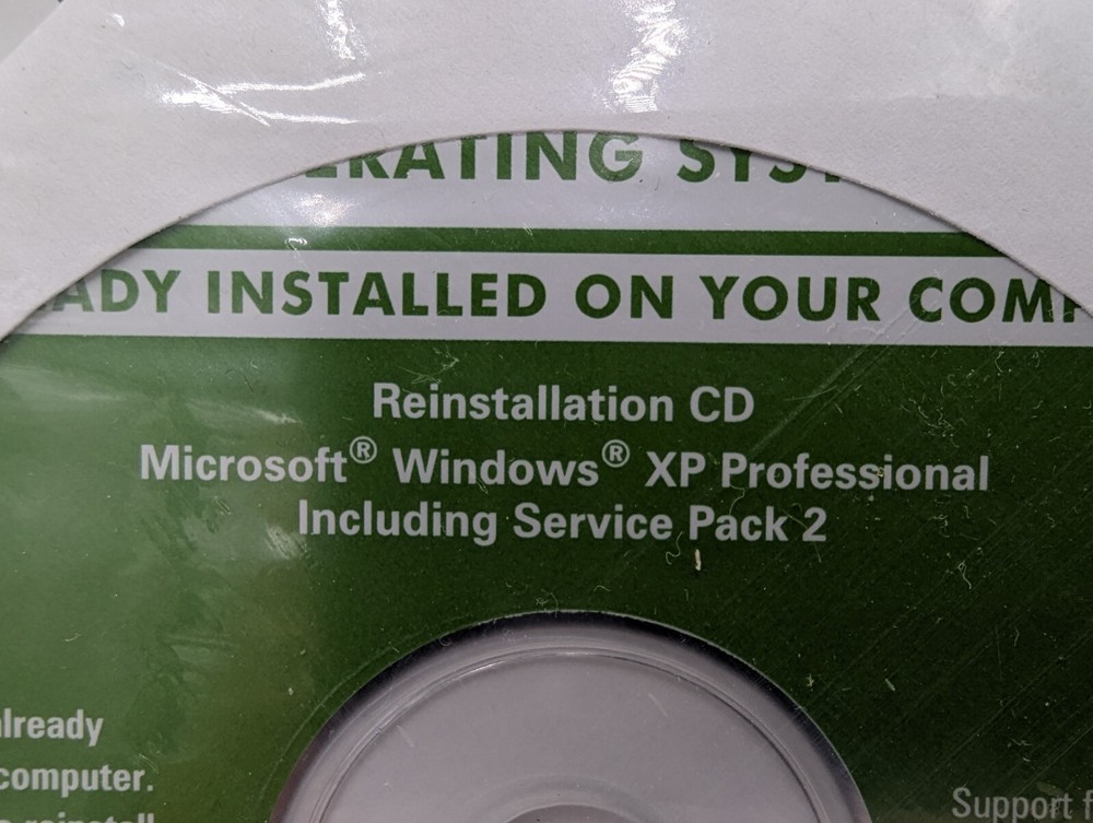 NEW Microsoft Windows XP Professional SP 2 Reinstallation CD 2002 For Dell